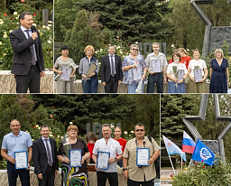 Заместитель министра промышленности и энергетики Ростовской области Владимир Бартеньев поздравил коллектив АО «Красный гидропресс» со 119-летием со дня основания предприятия
